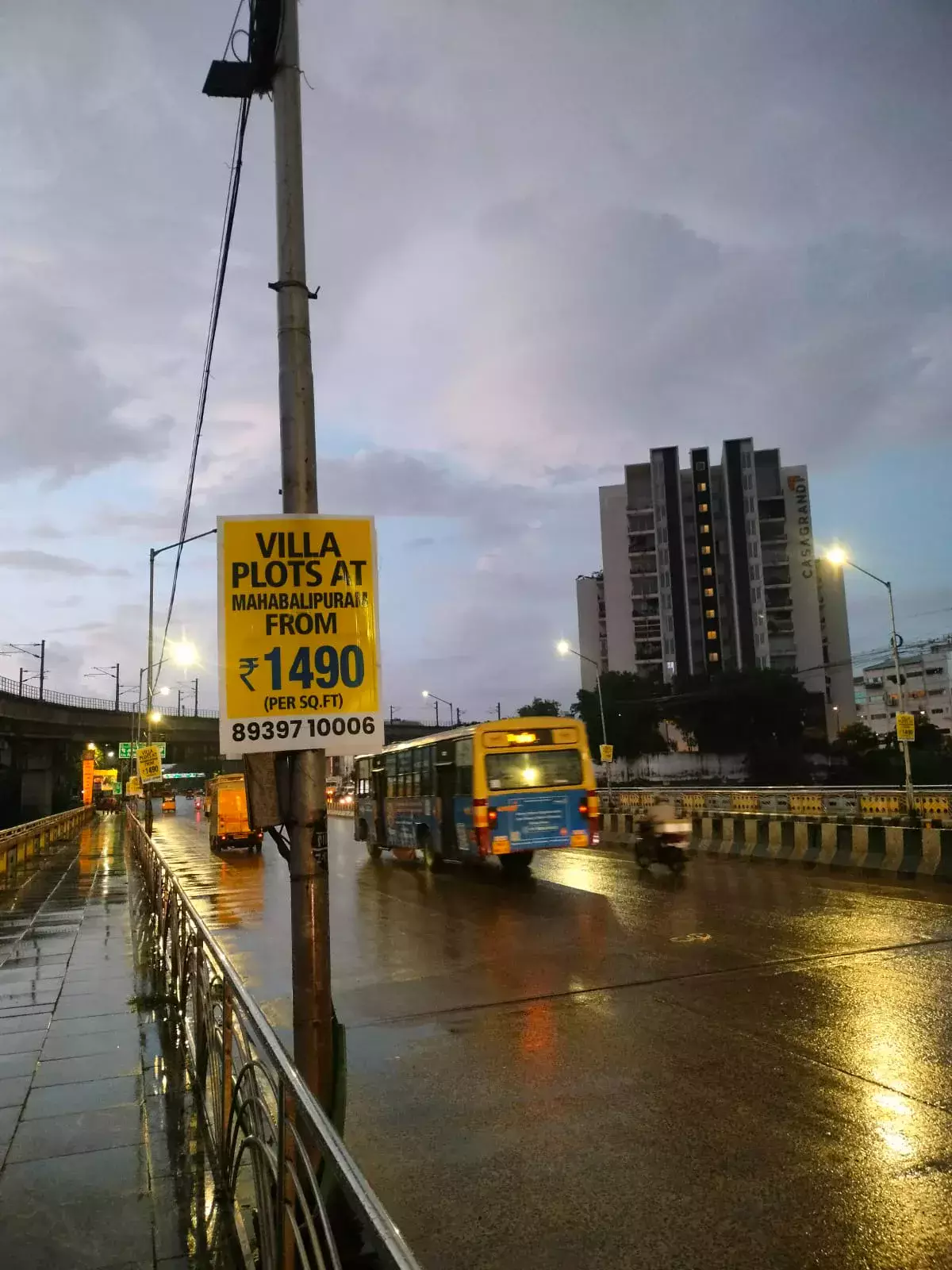 G Square pole media installed in Chennai
