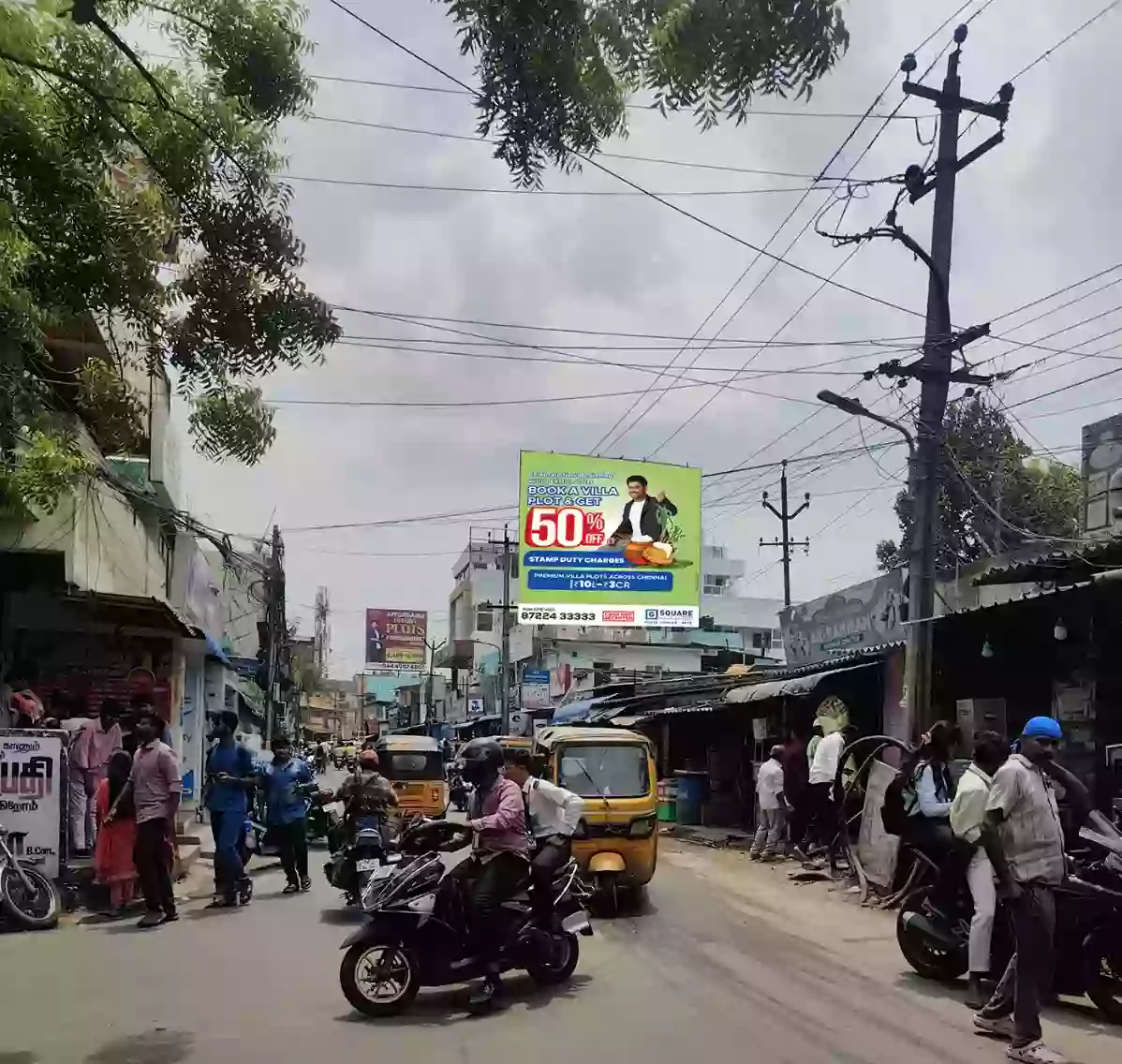 Old Pallavaram hoarding facing Vels University