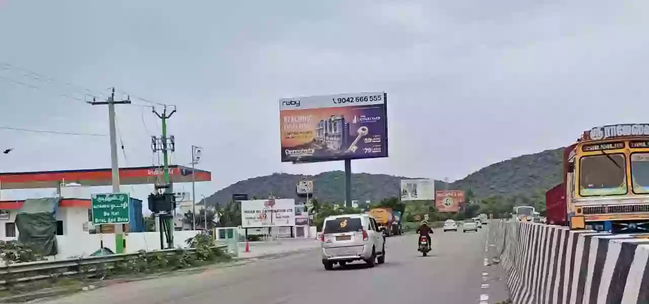 Vandalur hoarding facing GST Road traffic
