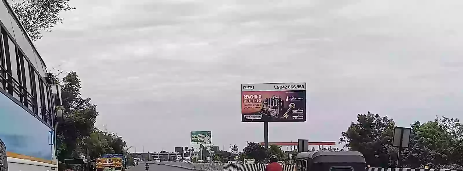 Vandalur hoarding facing traffic towards Oragadam